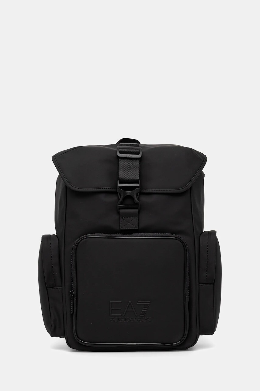 Ruksak EA7 Emporio Armani čierna farba, veľký, jednofarebný, AF13811.7X000070