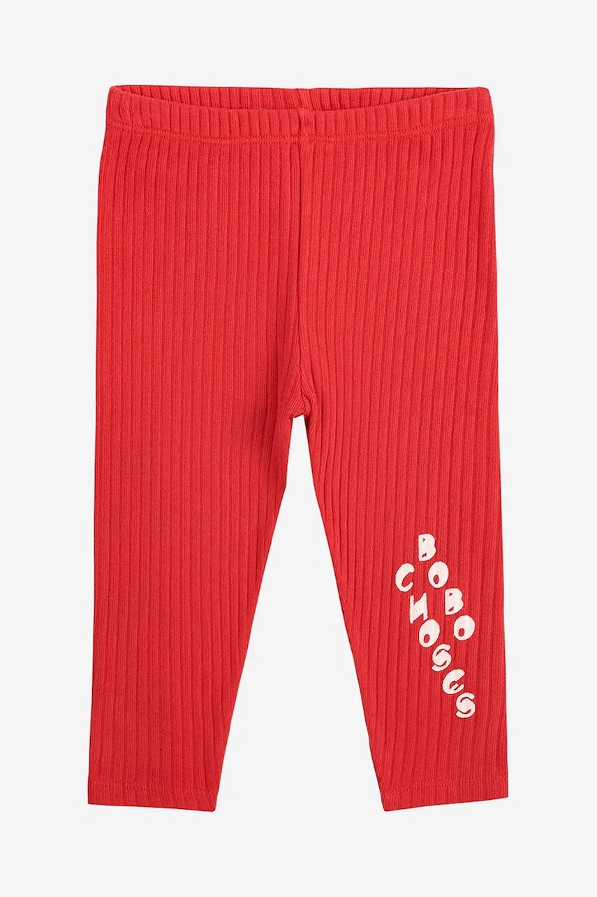 Legíny pre bábätká Bobo Choses červená farba, vzorované, 225AB070