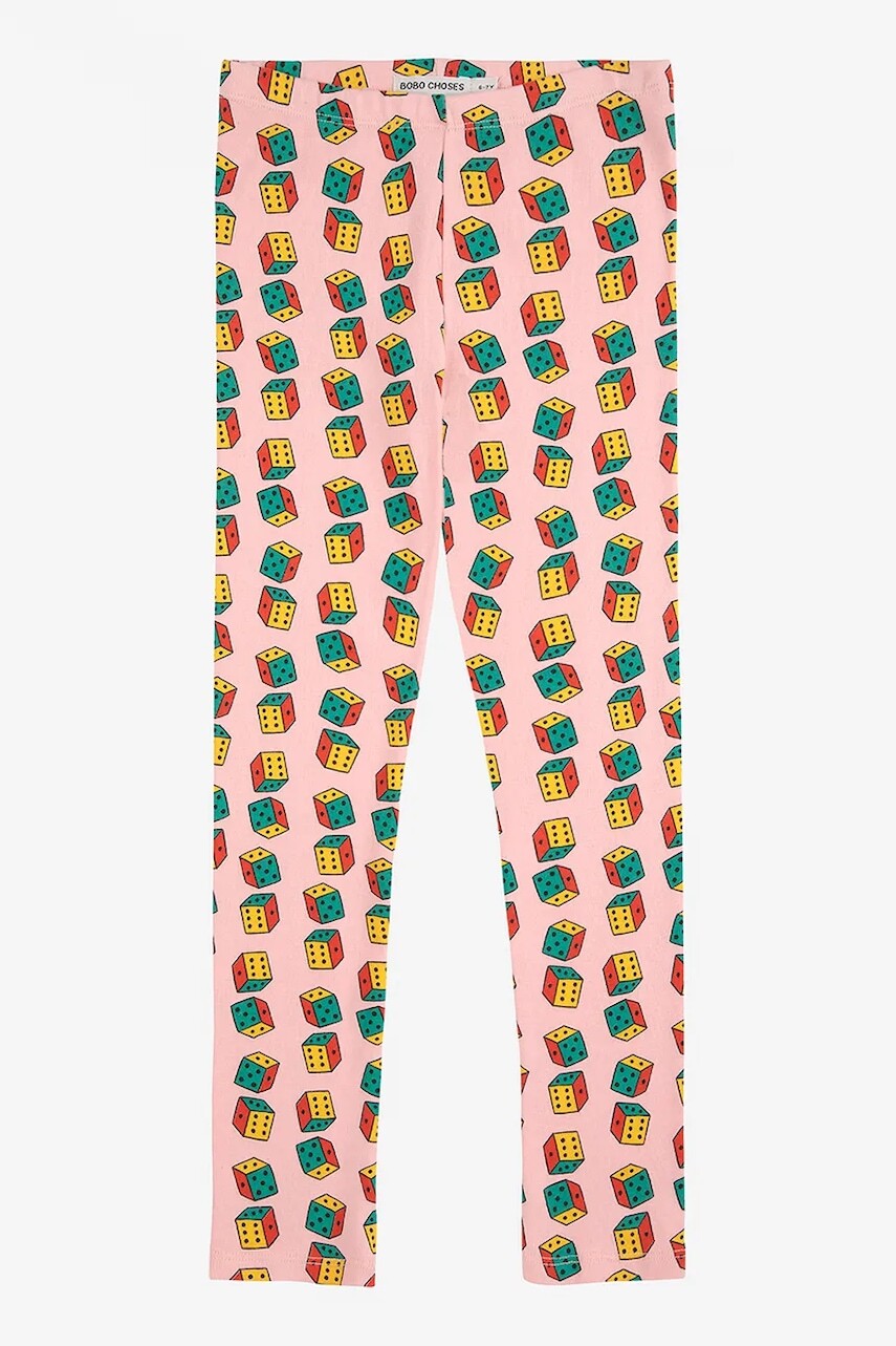 Detské legíny Bobo Choses Dices ružová farba, vzorované, 225AC060