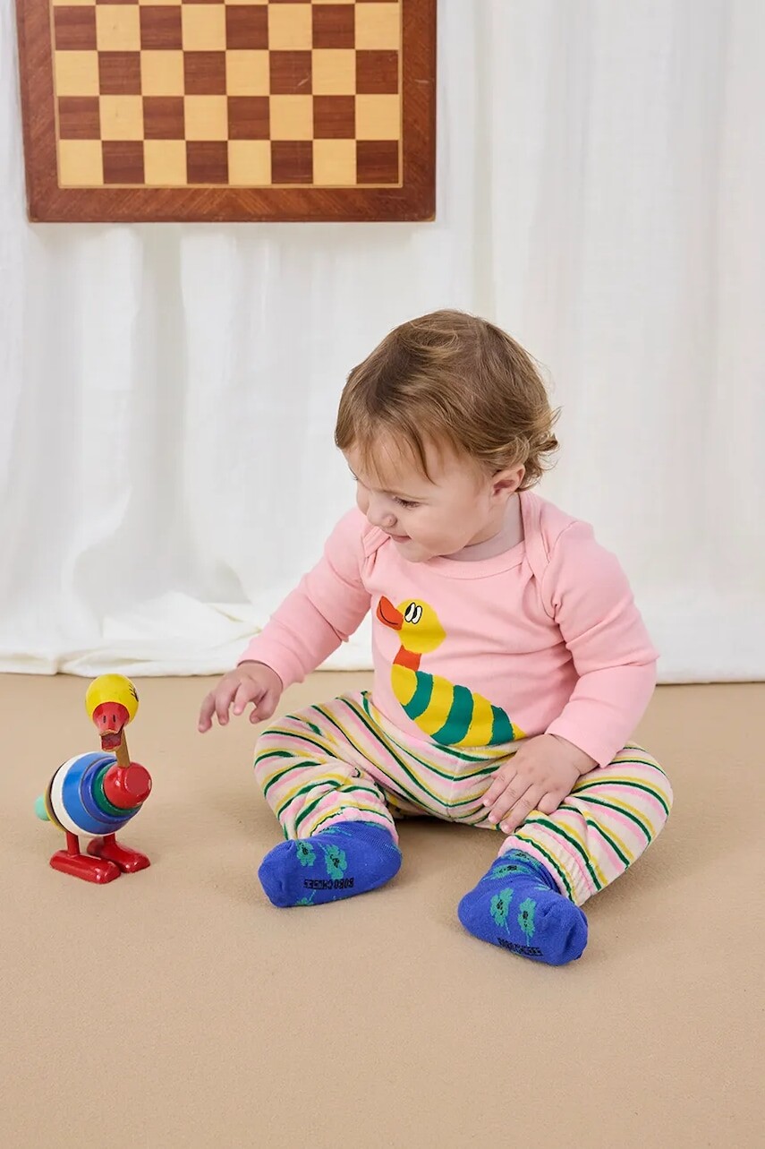 Legíny pre bábätká Bobo Choses béžová farba, vzorované, 225AB063