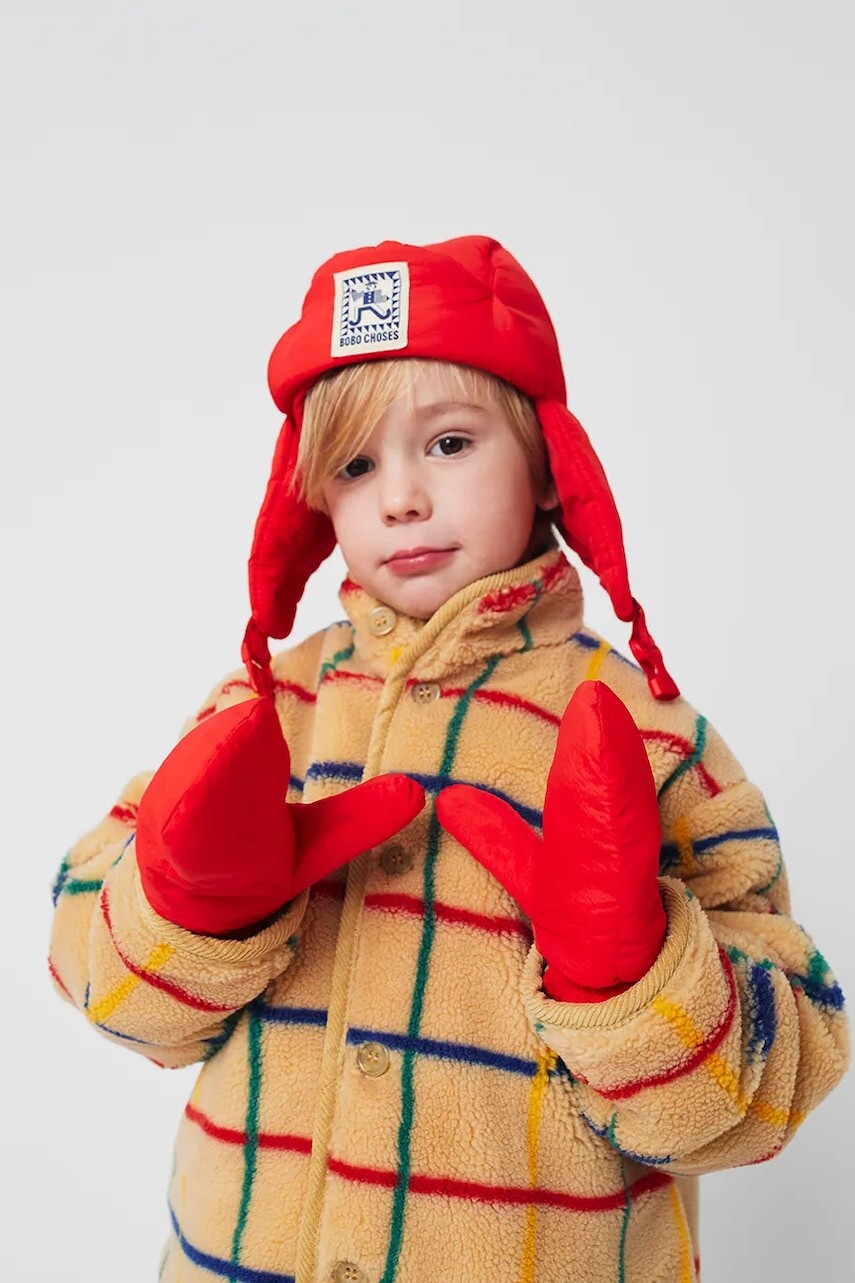 Detské rukavice Bobo Choses červená farba, 225AI025