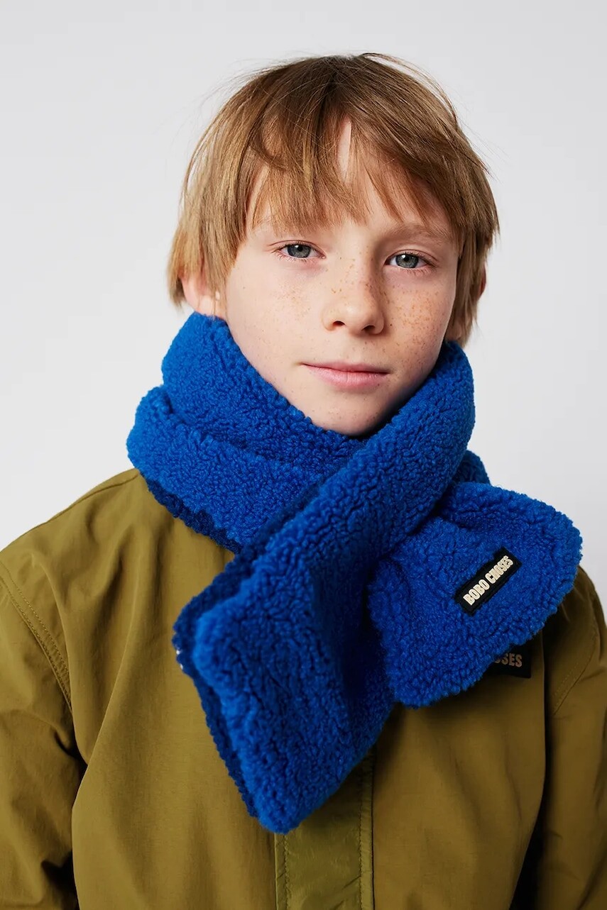 Detský šál Bobo Choses modrá farba, jednofarebný, 225AI047
