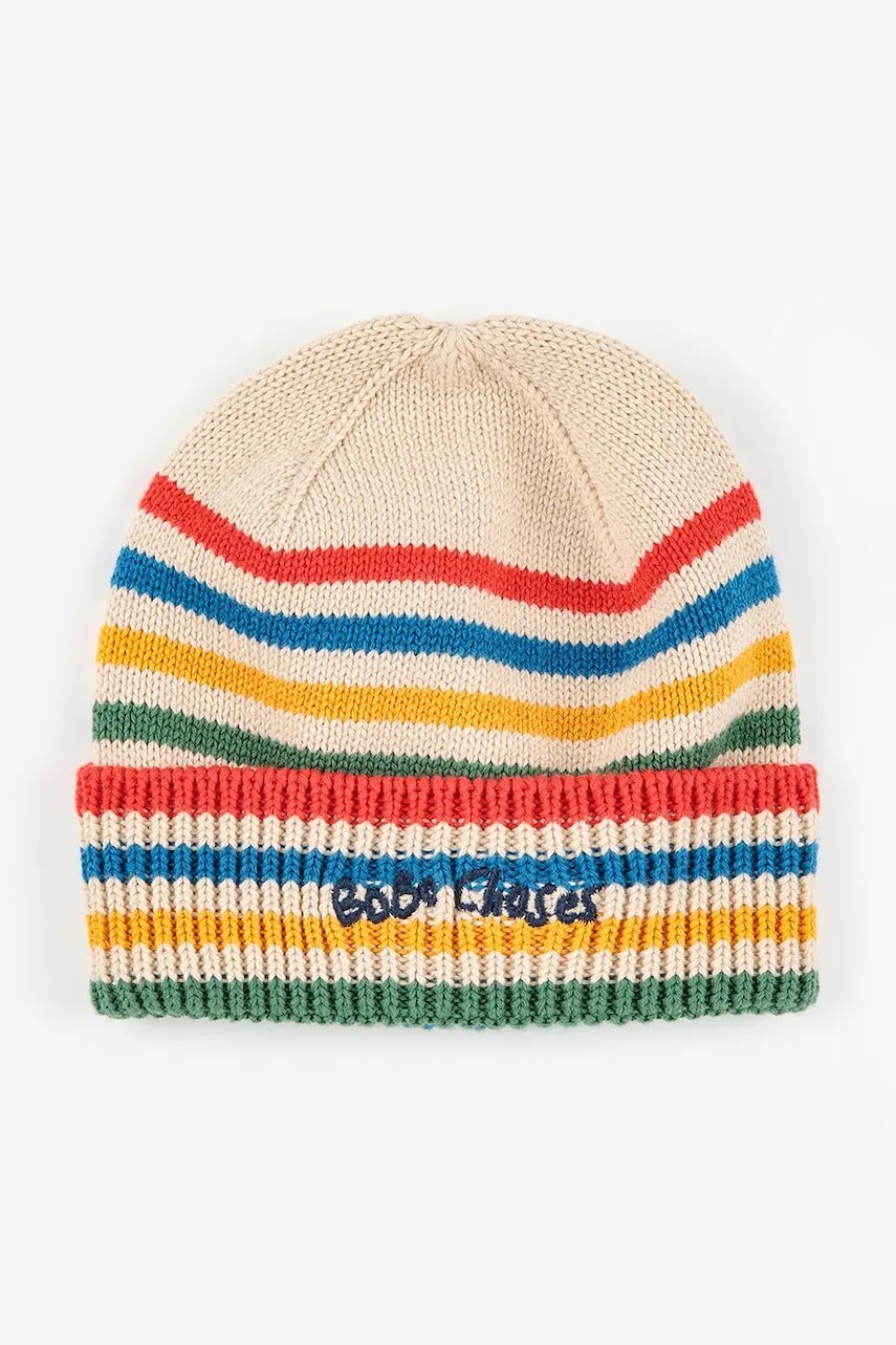 Detská bavlnená čiapka Bobo Choses Tic Tac Toe béžová farba, 225AH011