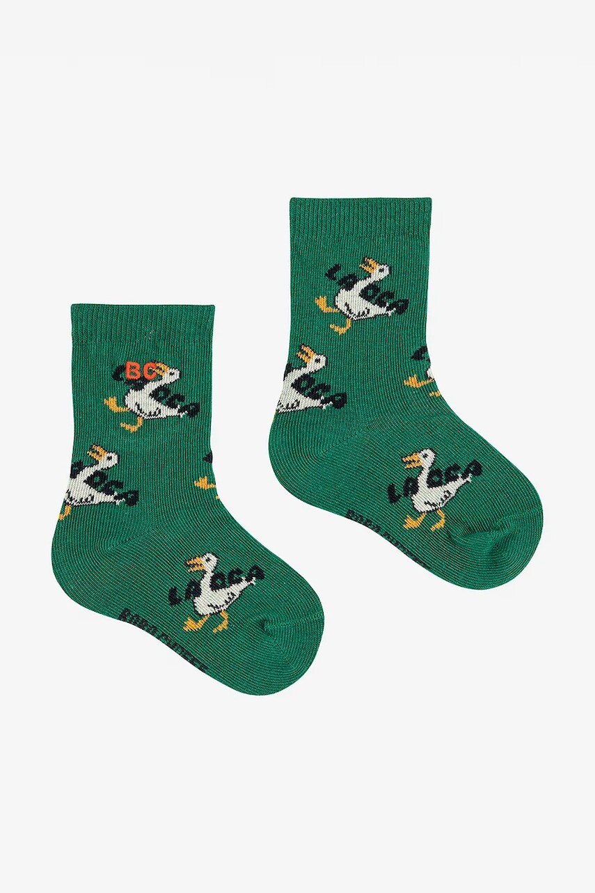 Detské ponožky Bobo Choses La Oca zelená farba, 225AH034
