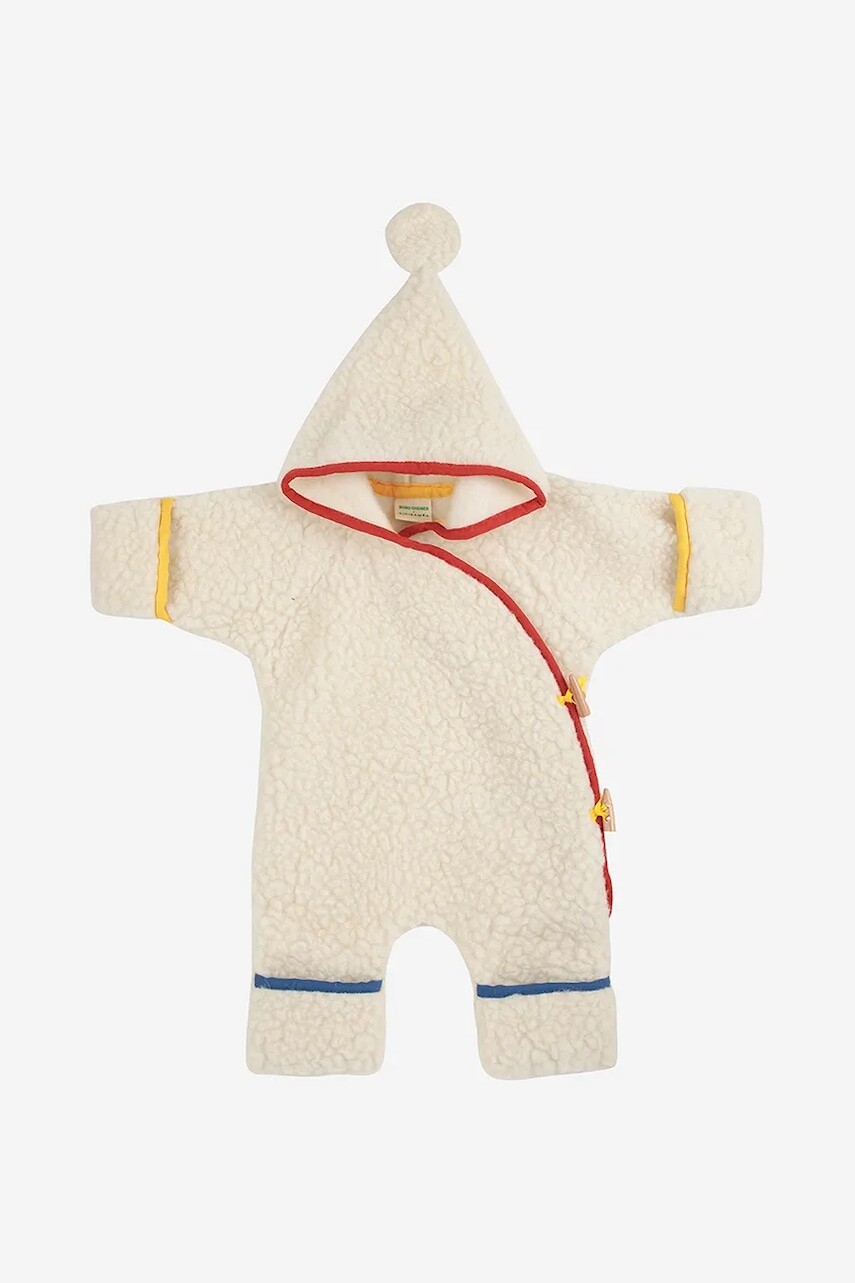 Vlnený overal pre bábätká Bobo Choses BINIBAMBA béžová farba, 225AB001