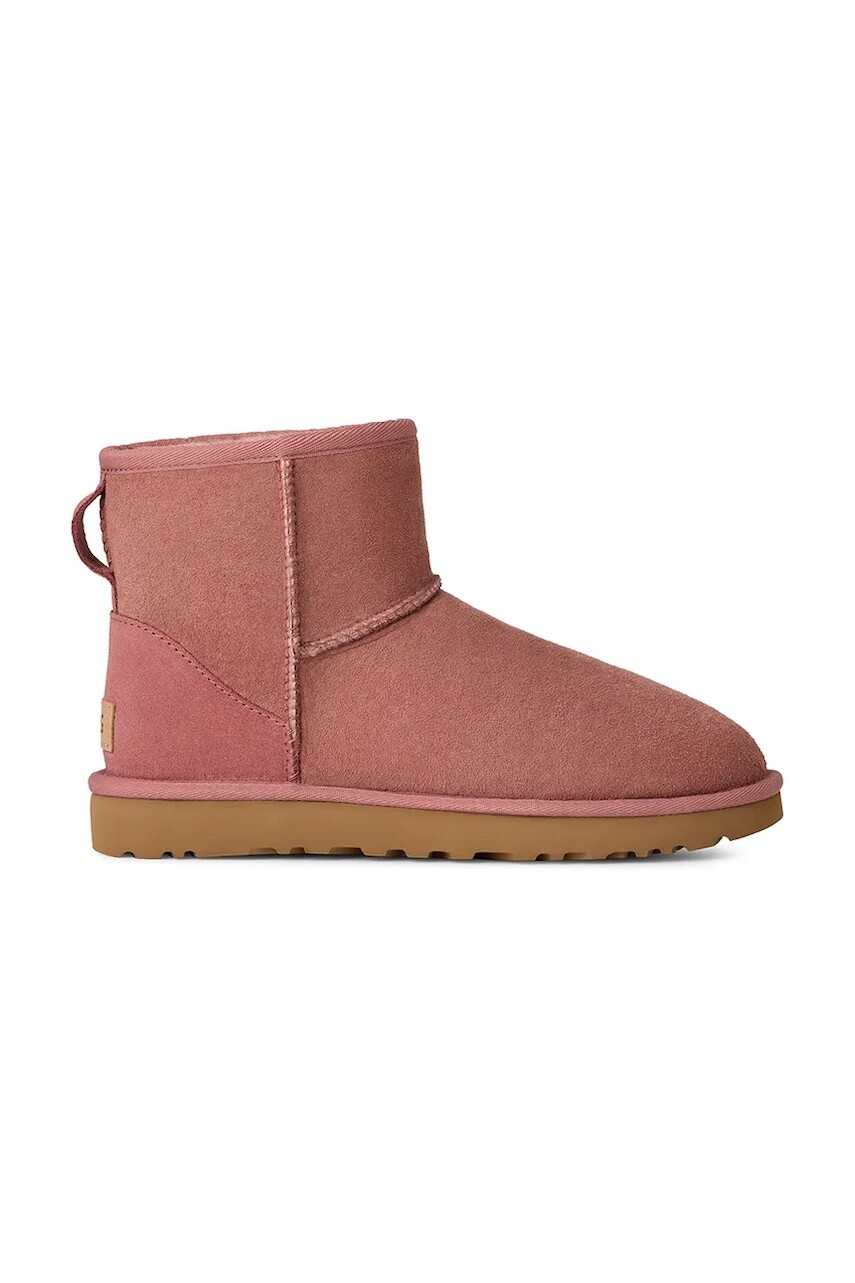Semišové snehule UGG Classic Mini II ružová farba, 1016222.PDW