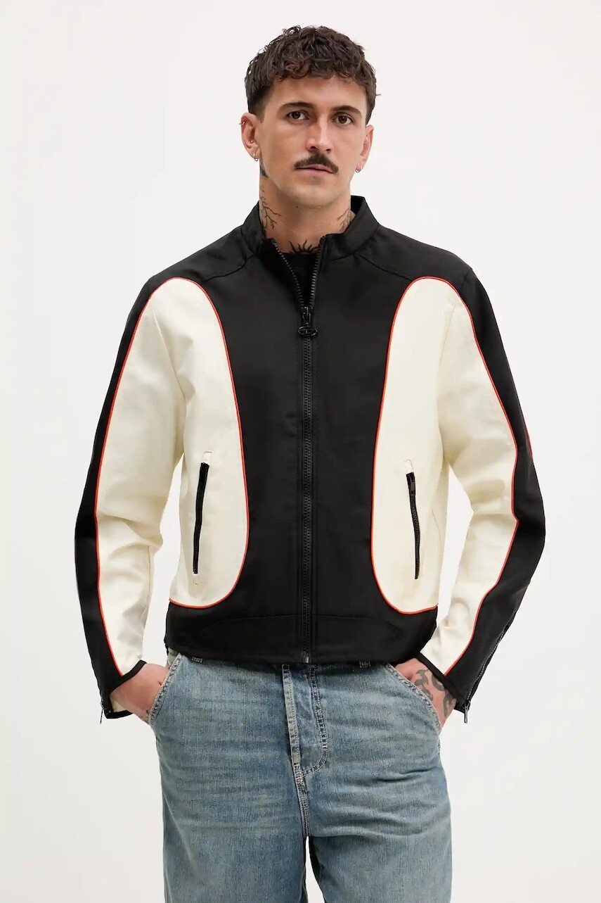 Bunda Diesel J-BLINK-WRD čierna farba, prechodná, A19442.0PDAI