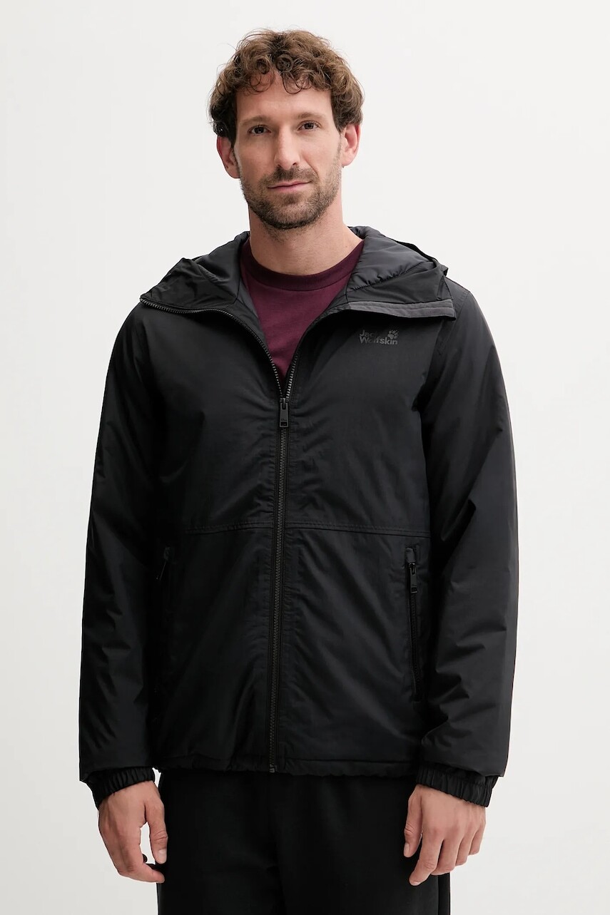 Bunda Jack Wolfskin PAMIR čierna farba, prechodná, A65048