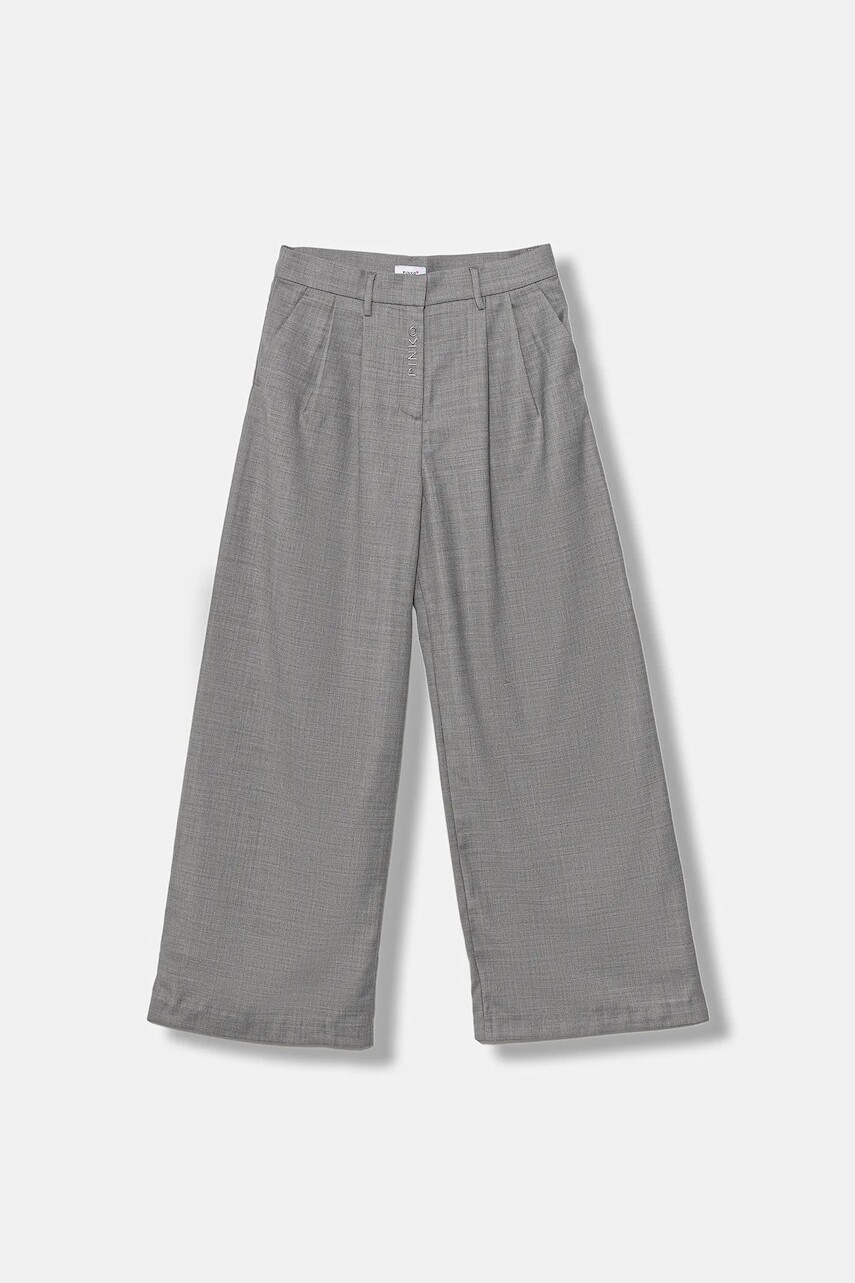 Detské vlnené nohavice Pinko šedá farba, jednofarebné, KFPA037.C.ML025