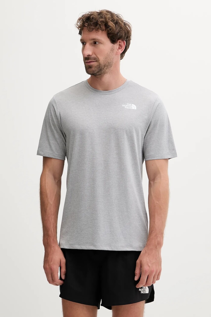 Športové tričko The North Face 24/7 šedá farba, vzorované, NF0A894BCQO1