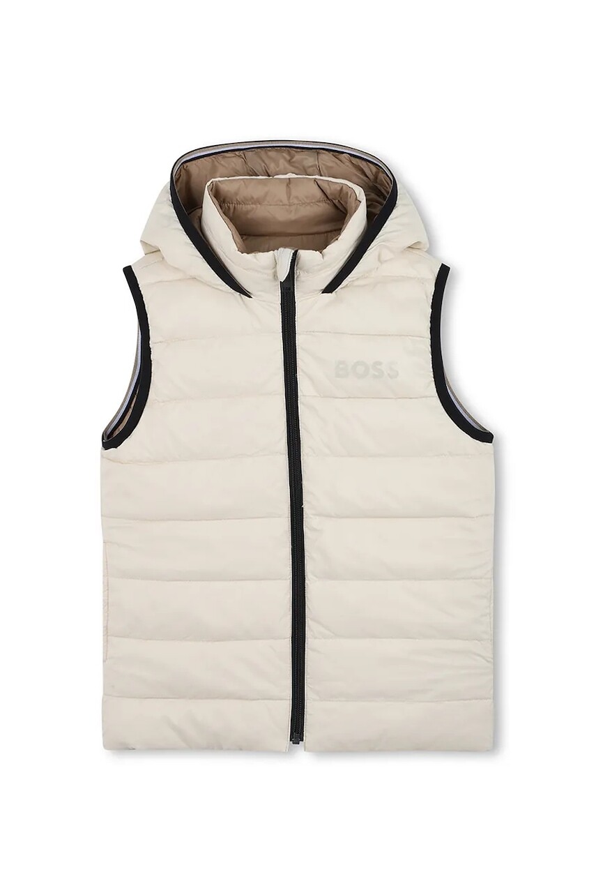 Detská vesta BOSS béžová farba, J52395