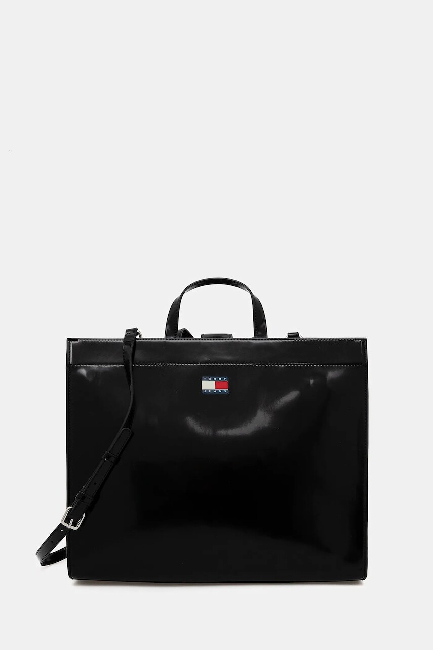 Kabelka Tommy Jeans čierna farba, AW0AW17869
