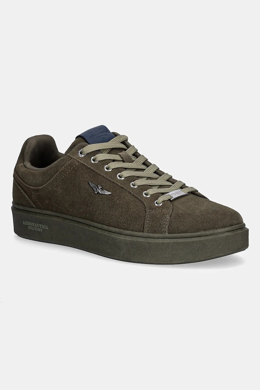Semišové tenisky Aeronautica Militare SNEAKERS zelená farba, 252SC0307UPL00278
