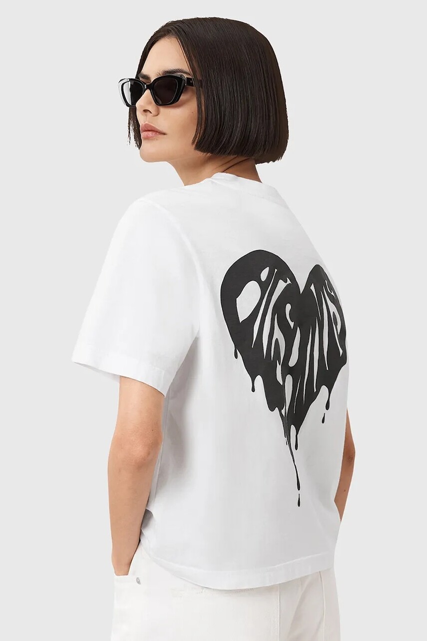 Blúzka AllSaints TRIP biela farba, s potlačou, W033JD