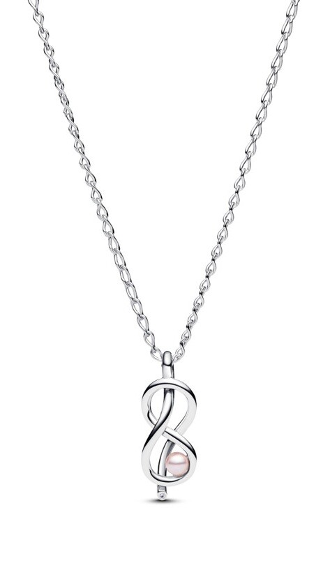 Pandora Strieborný náhrdelník Uzol nekonečna Moments 393762C01-50