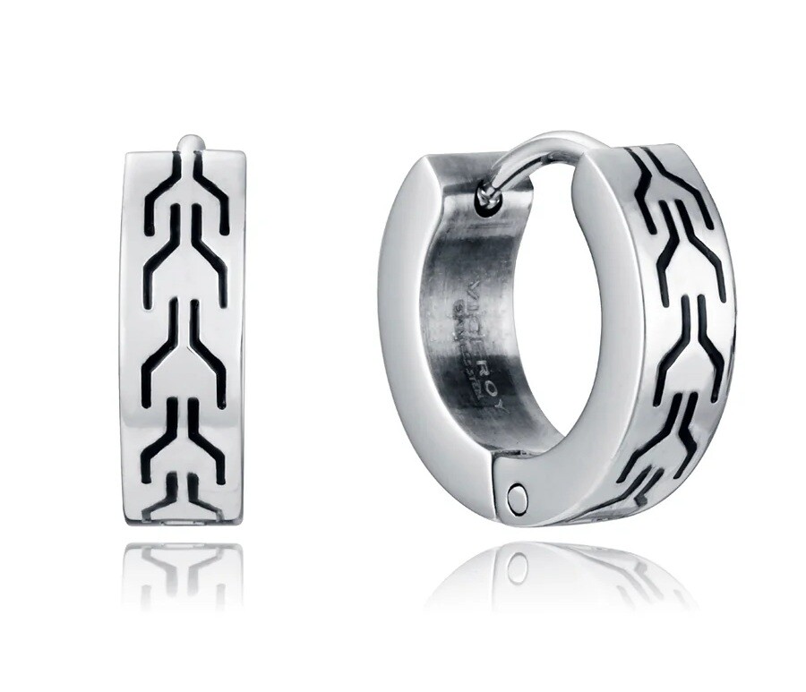 Viceroy Oceľové kruhové náušnice Beat 14215E01000