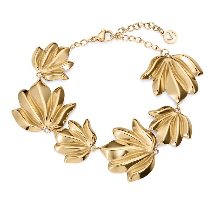 Viceroy Pozlátený dámsky náramok s listami Chic 15158P01012