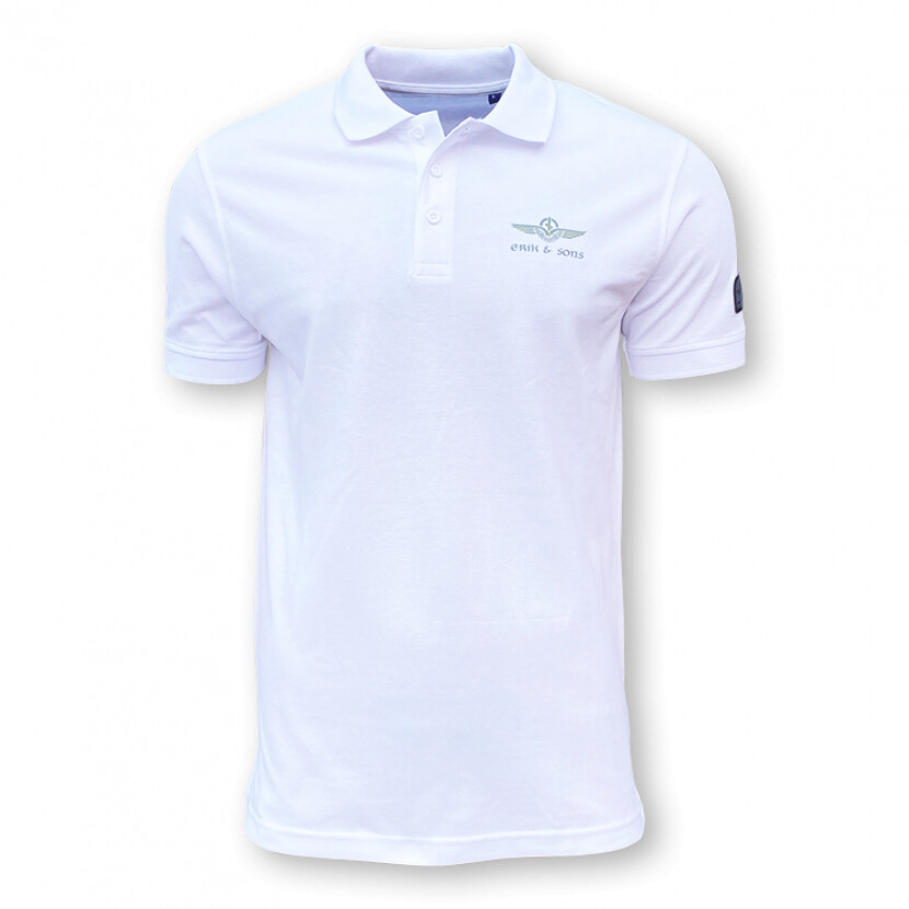 Polokošeľa pánska Erik and Sons Aurland - biela, XL