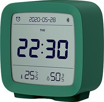 QINGPING Bluetooth Alarm clock (Temperature & RH monitor) – green