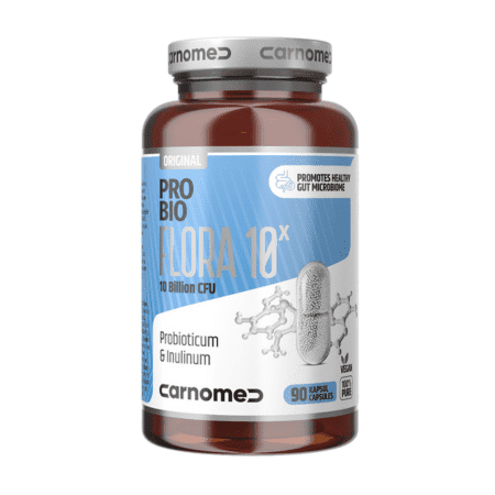 CarnoMed PROBIO Flora 10x probiotikum na podporu imunity (10 kmeňov bakteriálnych kultúr) 90cps