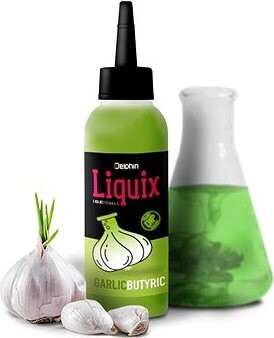 Delphin Fluo D Snax LiquiX, cesnak-Butyric, 100 ml