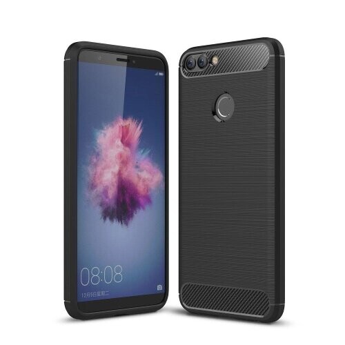 Puzdro Carbon Lux TPU Huawei P Smart - čierne