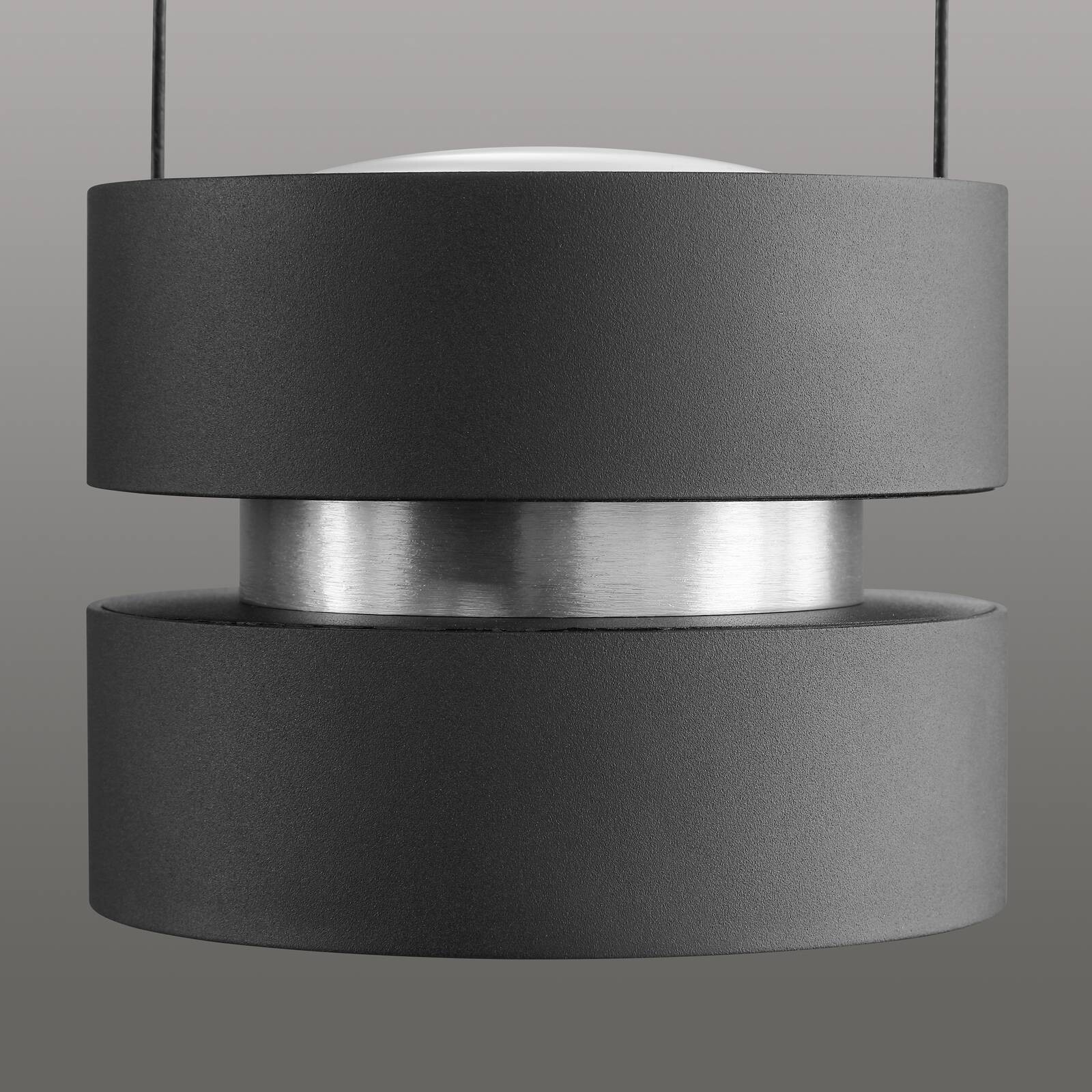 LED závesné svietidlo Glow-Sphere, dĺžka 112 cm, čierne, kovové