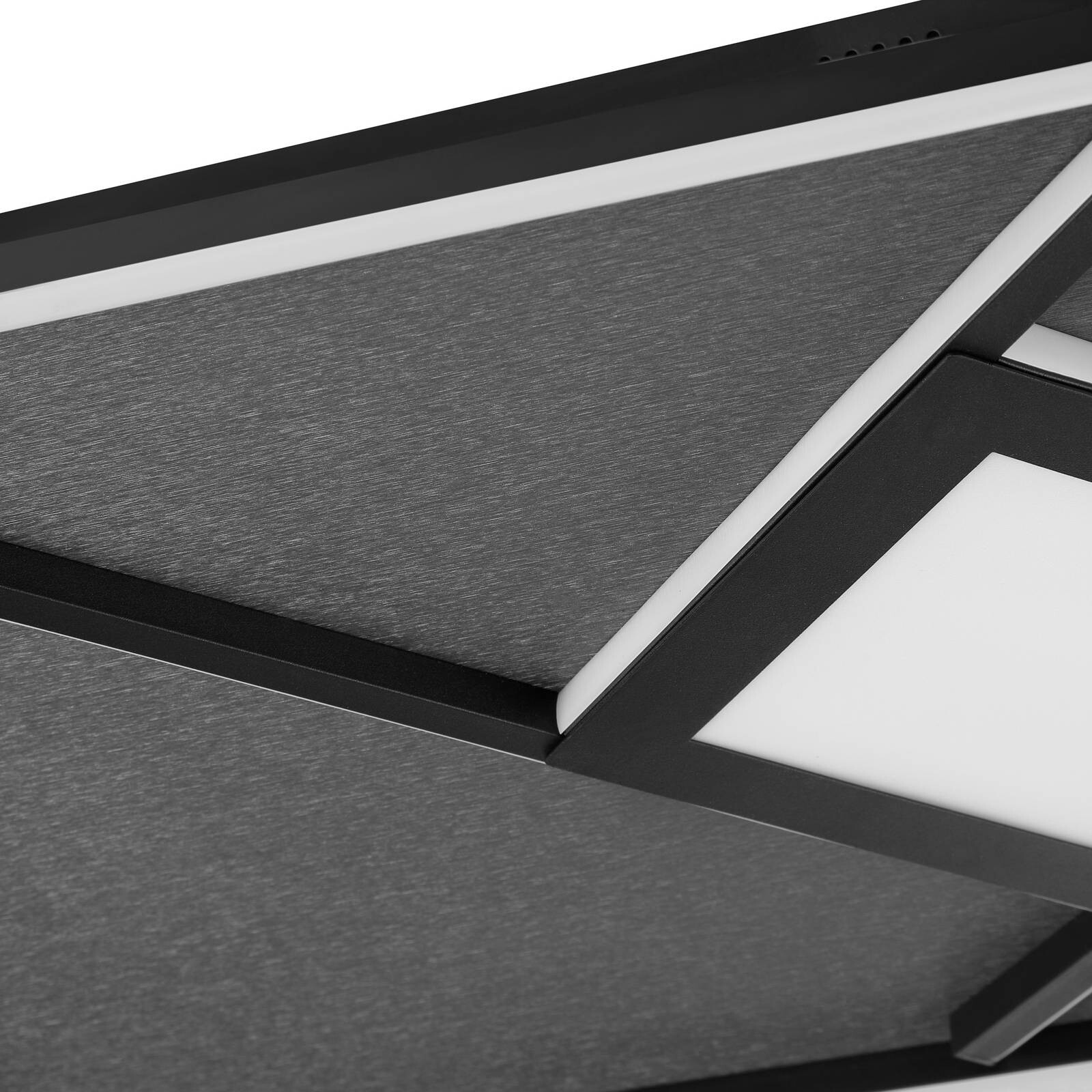 Stropné LED svetlo Hardy, dĺžka 71 cm čierna matná kov/textil