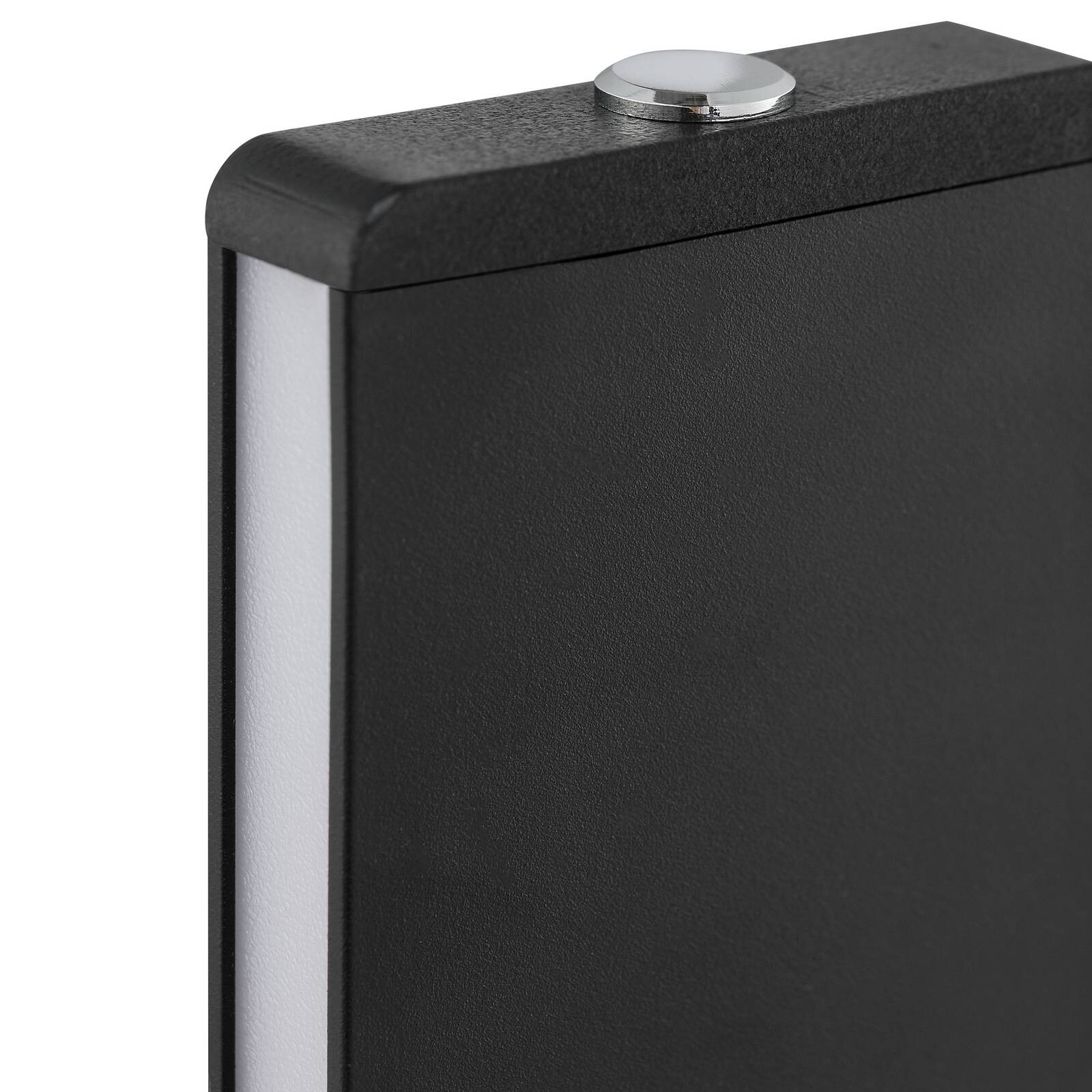 Stolová LED lampa Arcus, čierna/hnedá, výška 56 cm, kov/drevo