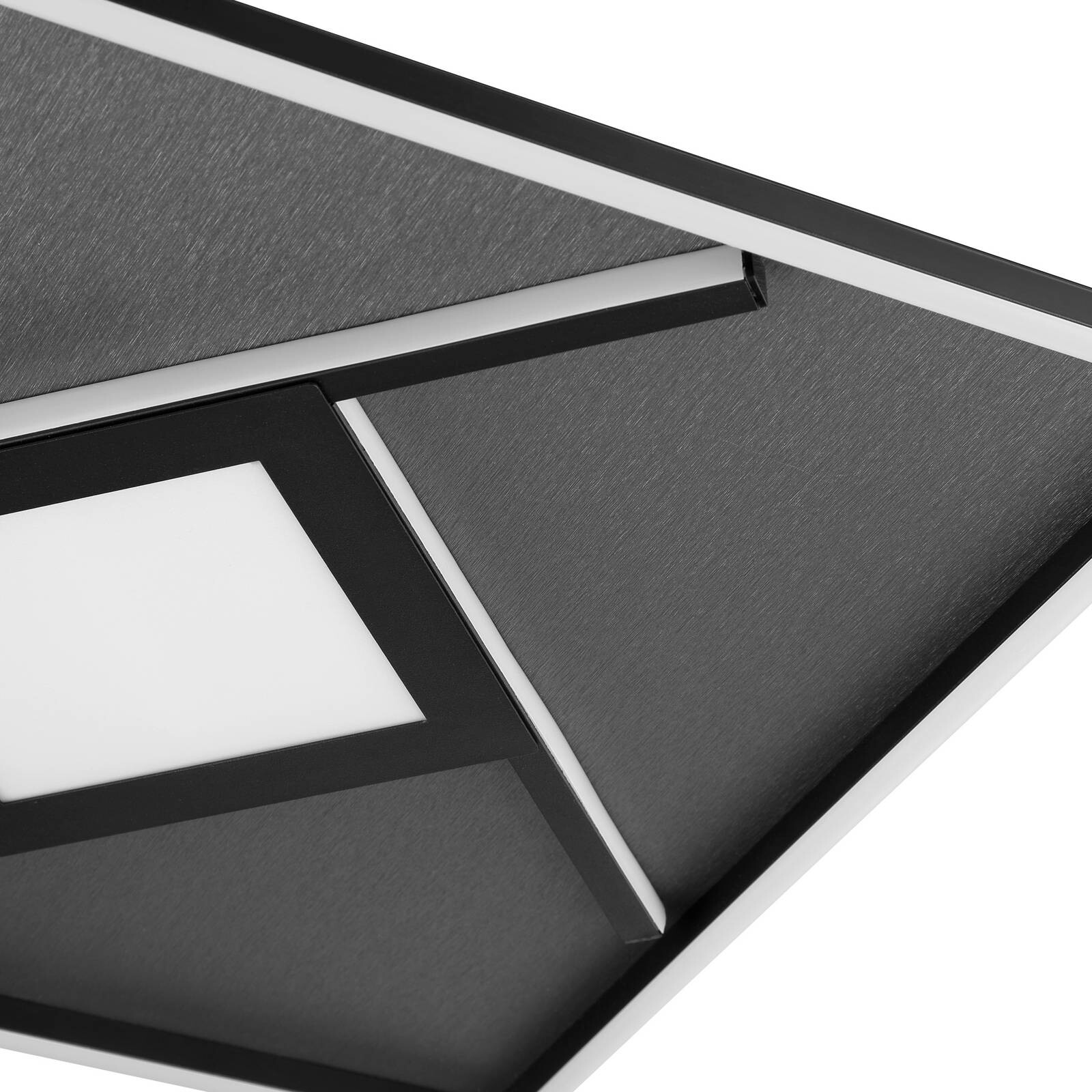 Stropné LED svetlo Hardy, dĺžka 46 cm čierna matná kov/textil