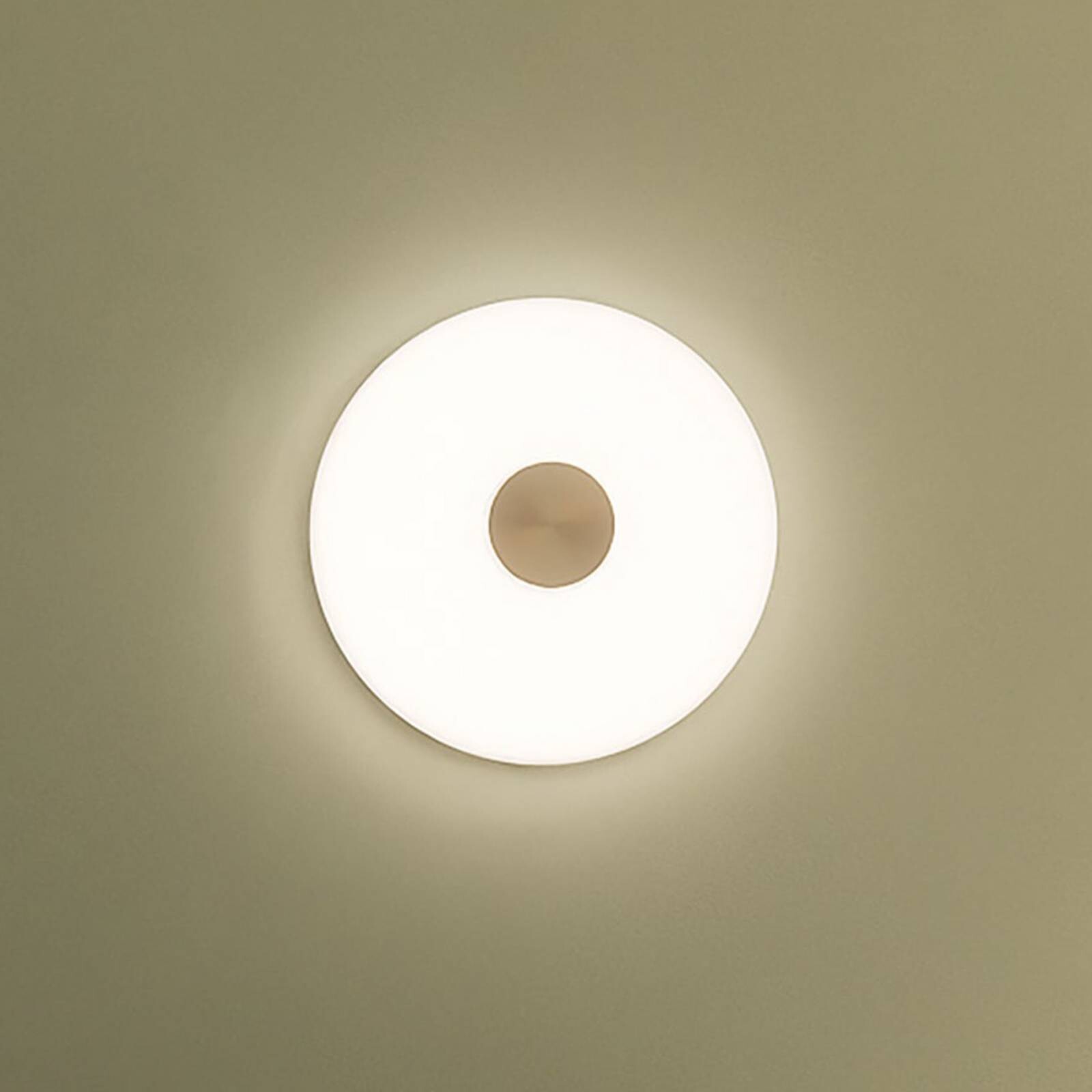 Northern LED nástenné svetlo Glint, Ø 36 cm, sklo, opálovo biele