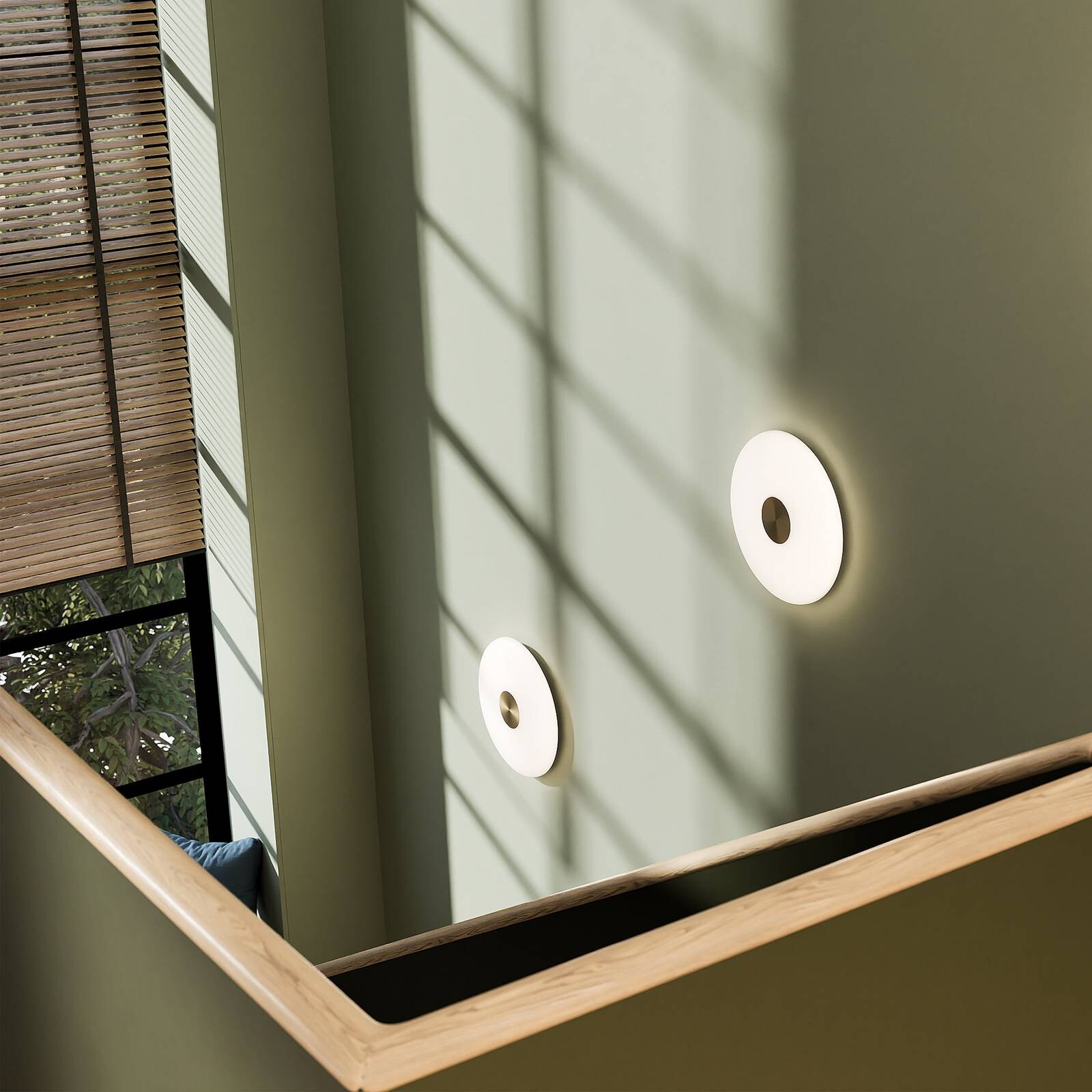 Northern LED nástenné svetlo Glint, Ø 25 cm, sklo, opálovo biele