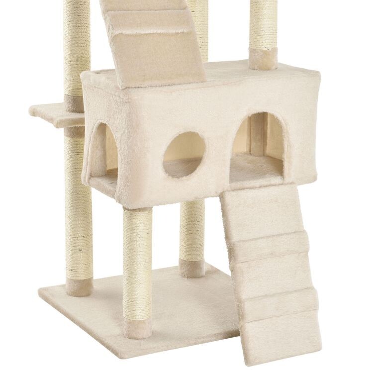 Škrabadlo pre mačky 170 cm s pelechmi, domčekmi a stĺpikmi