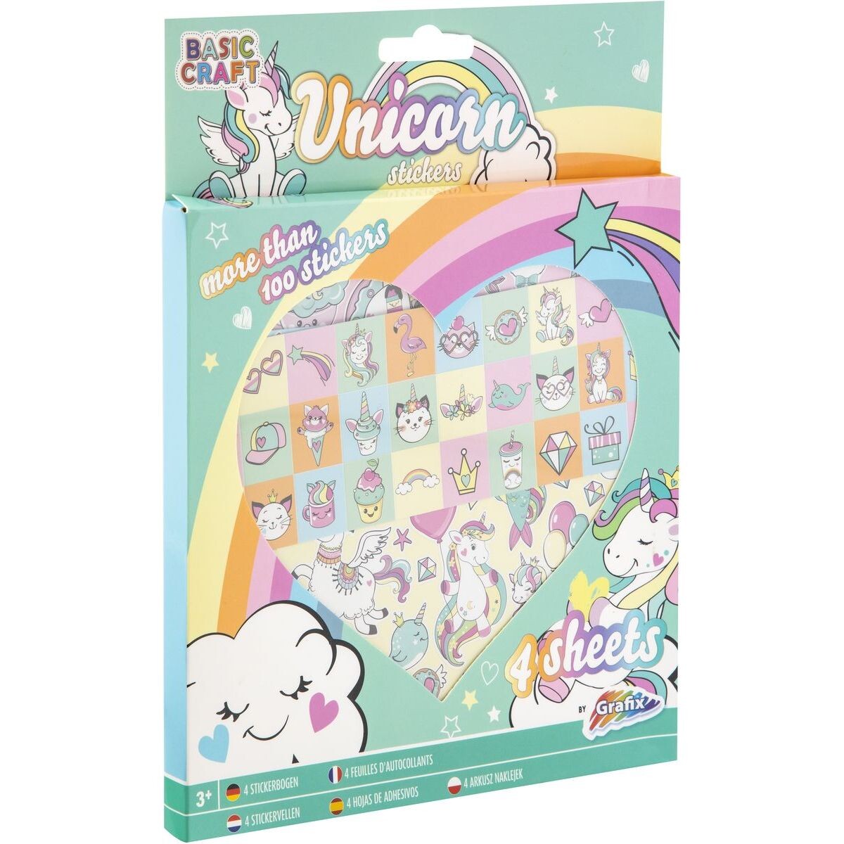 Nálepky Jednorožec 4 hárky