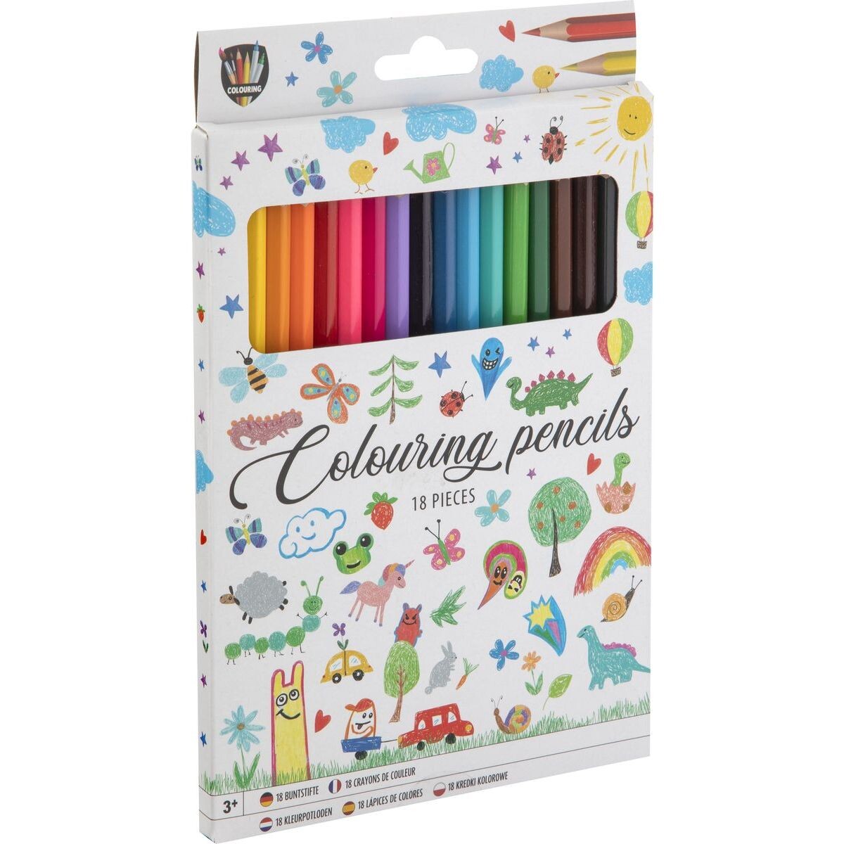 Drevené pastelky 18 ks