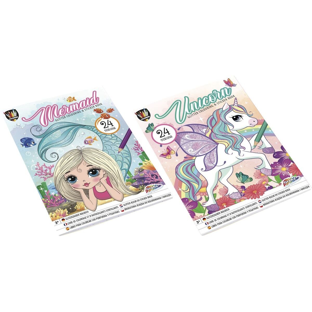 Kniha omaľovánok s trblietavými nálepkami A4