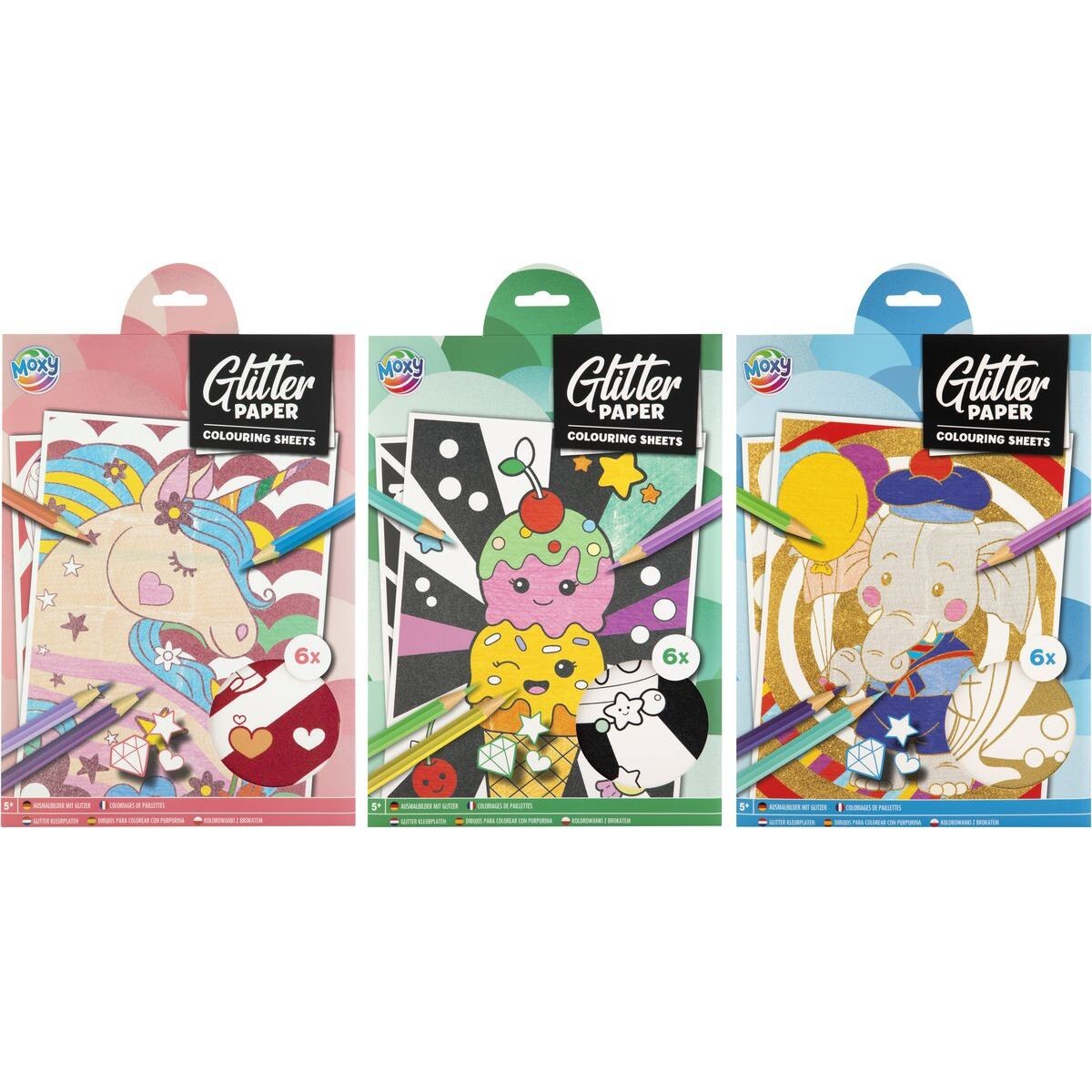 Omaľovánky trblietavé A4