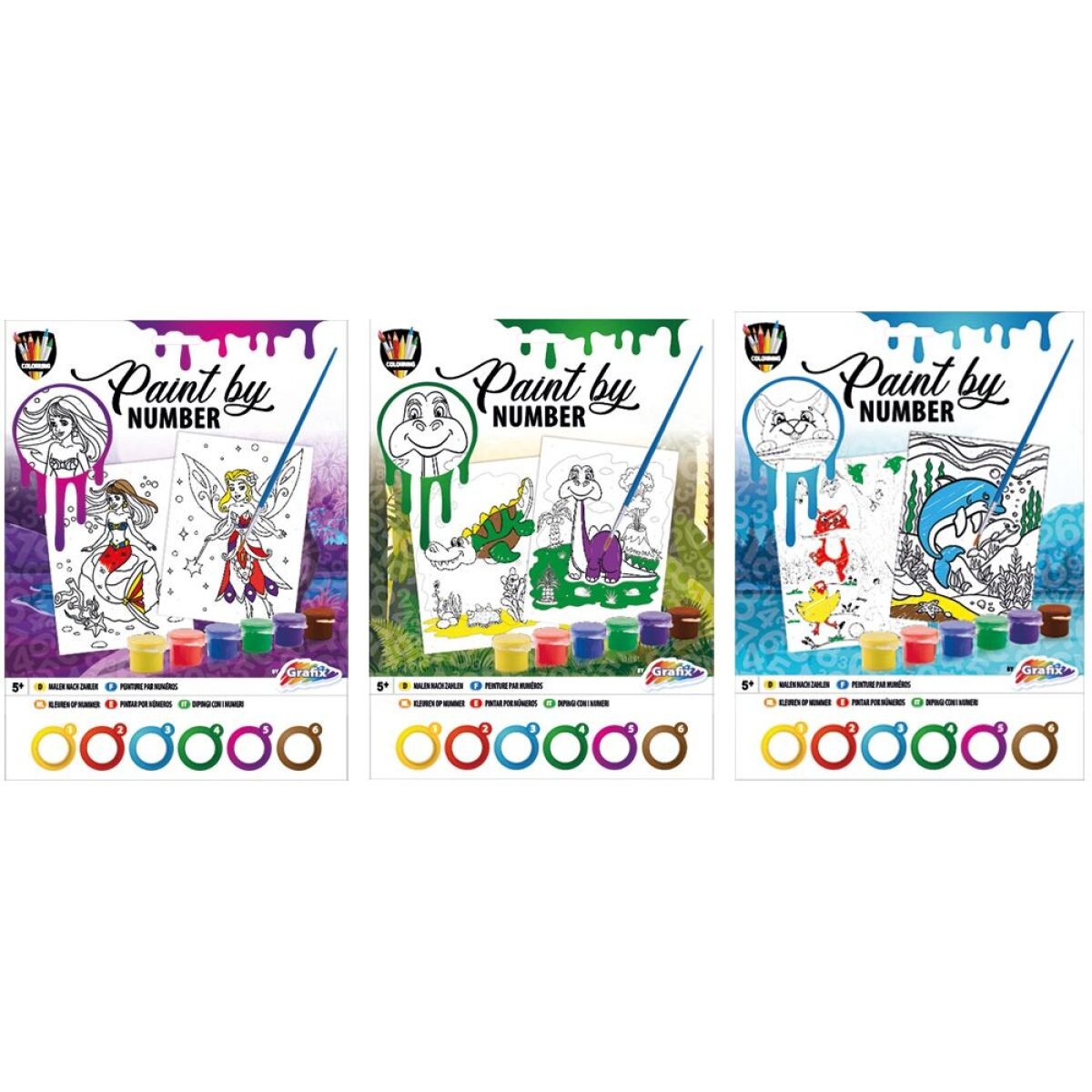 Maľovanie podľa čísel 3 druhy