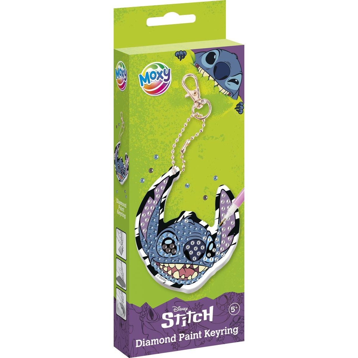 Diamantové maľovanie Stitch – výroba kľúčenky