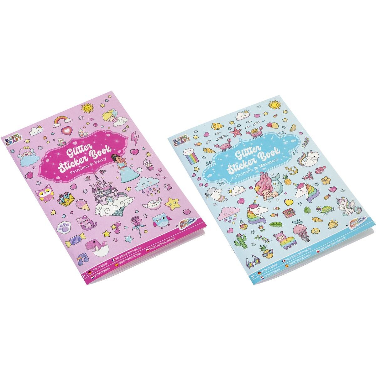 Kniha trblietavých nálepiek Jednorožec Morská víla