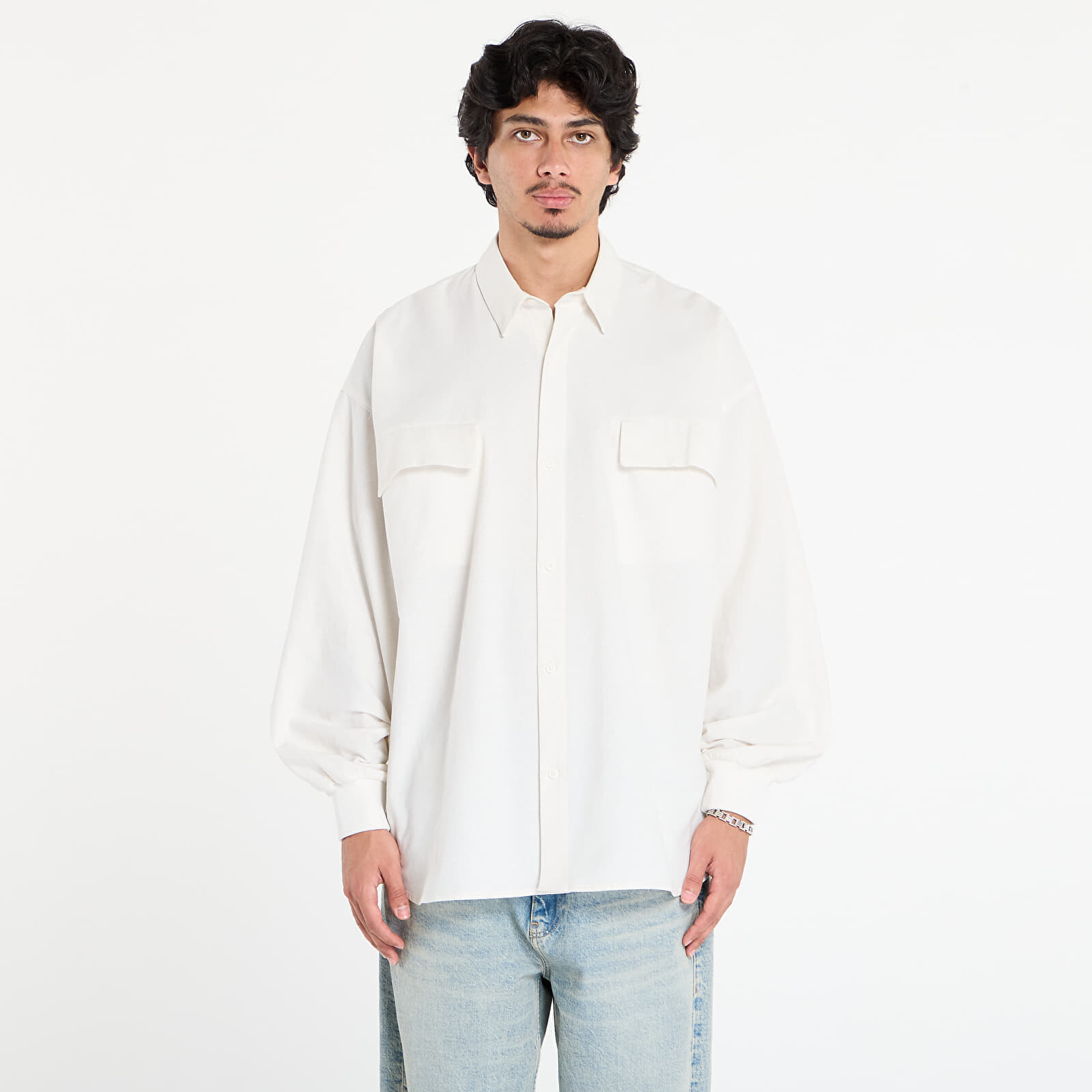 Košeľa Fear of God Essentials Oxford Shirt Cloud White L