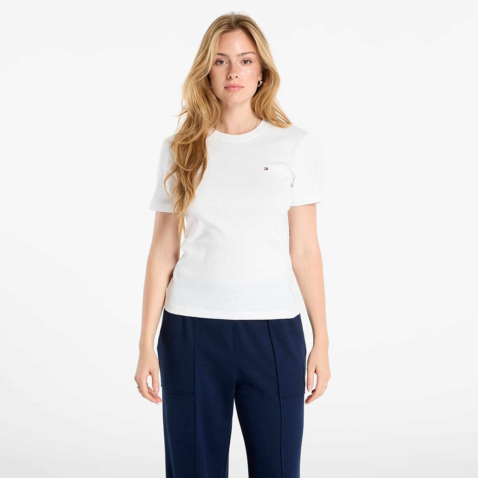 Tričko Tommy Hilfiger Slim Cody C-Nk Ss White L