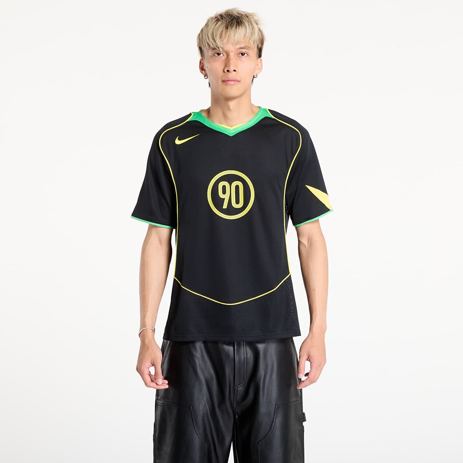 Dres Nike Total 90 Men's Dri-FIT Soccer Jersey Black/ Green Spark/ Opti Yellow L