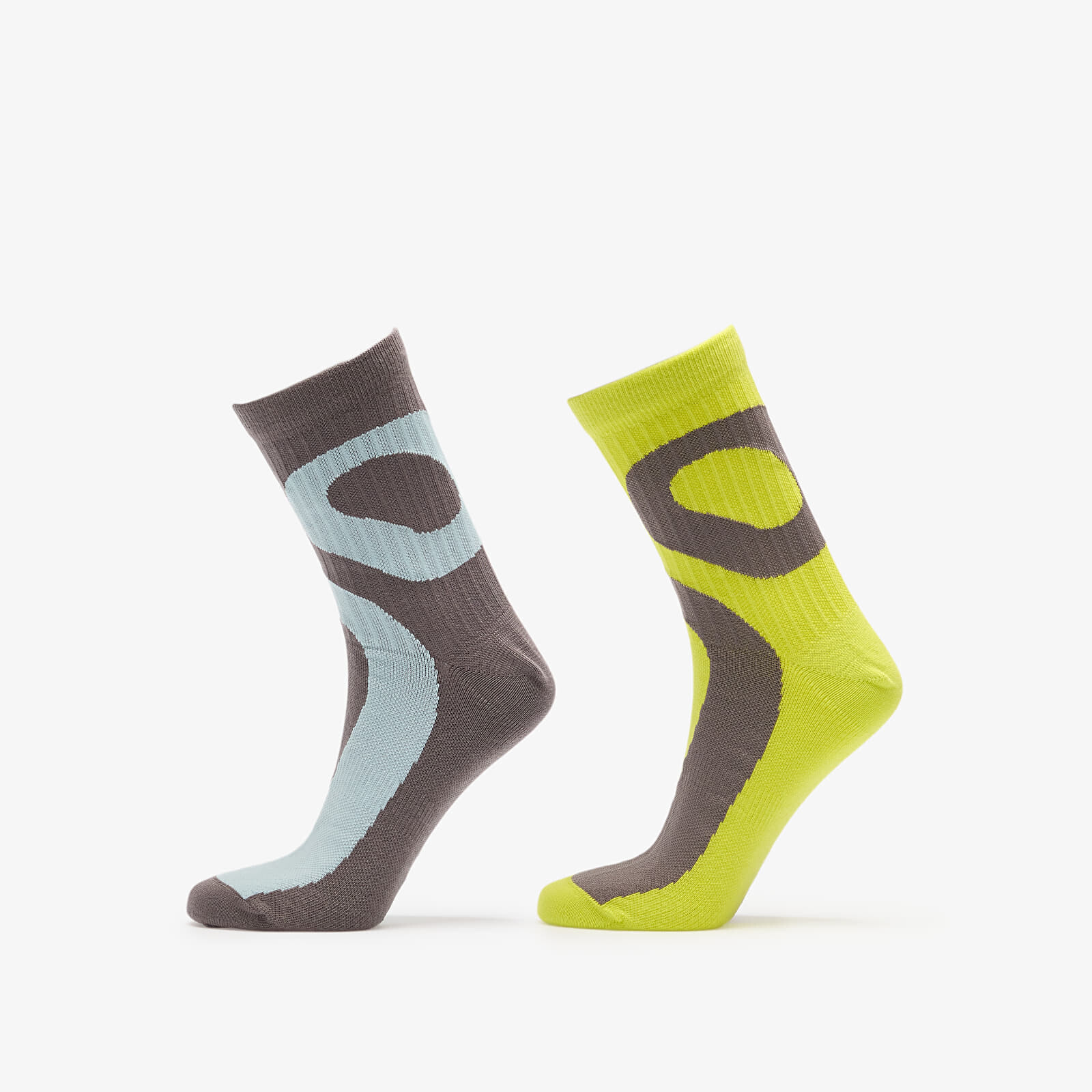 On Liquid Logo Sock High 2-Pack Lime/ Eclipse L