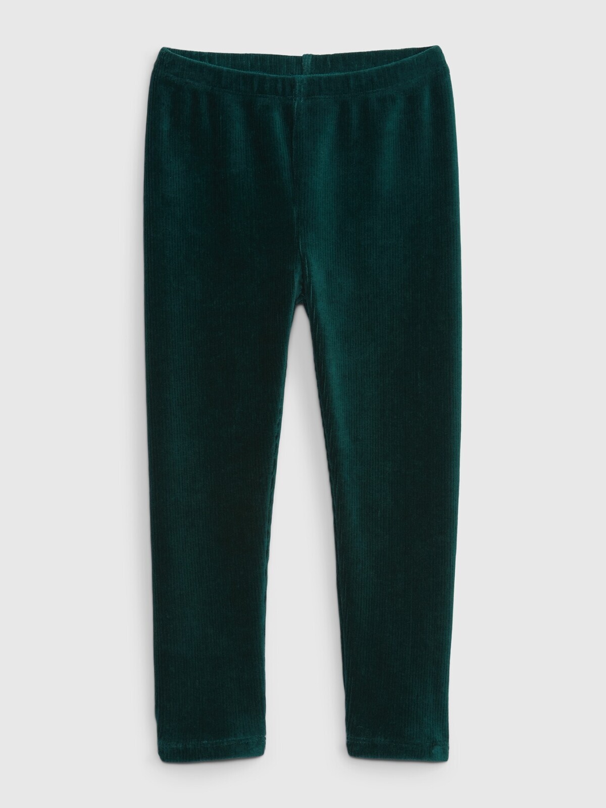 Tmavozelené dievčenské velúrové legíny GAP