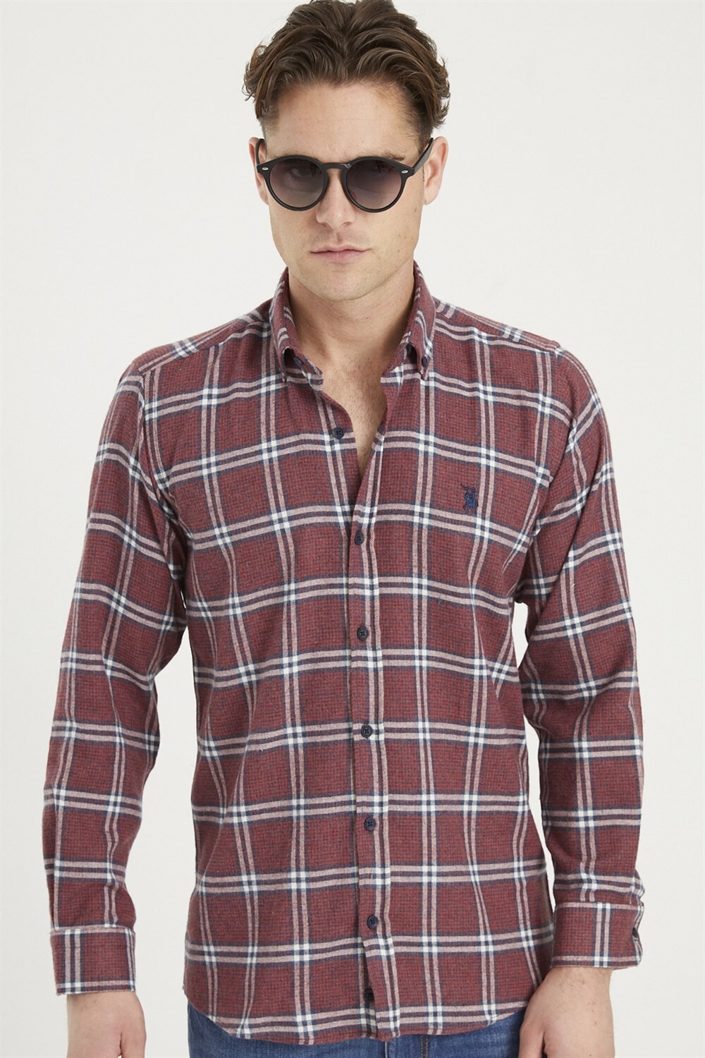 G699 DEWBERRY MEN'S SHIRT-BURGUNDY