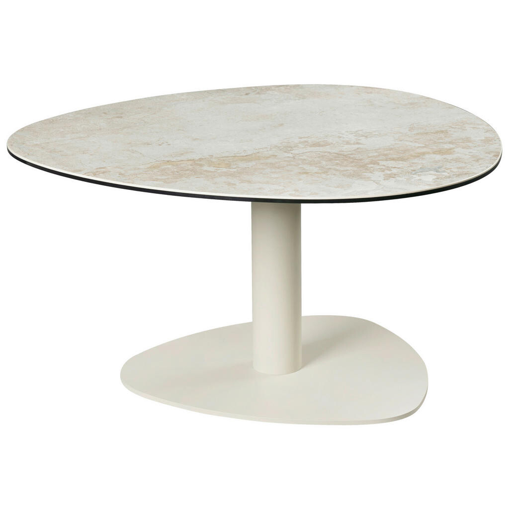 Emilio Belluti KONFERENČNÝ STOLÍK, sivá, sivohnedá, kov, sklo, keramika, 74/74/38 cm