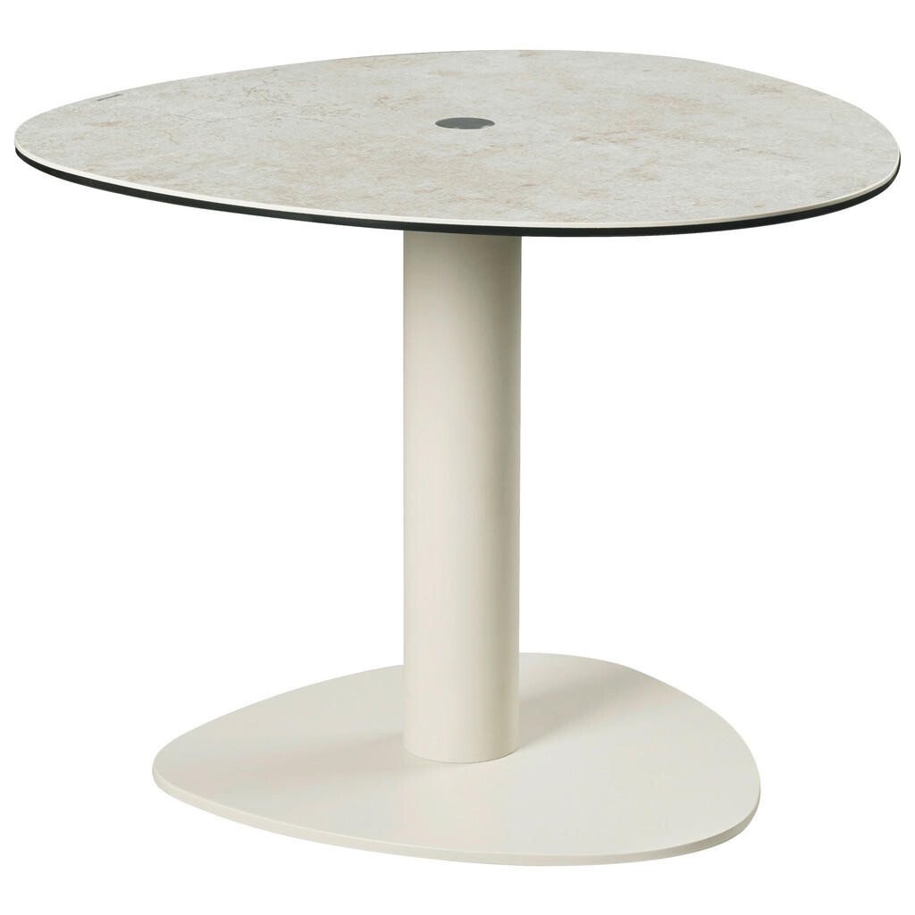 Emilio Belluti KONFERENČNÝ STOLÍK, sivá, sivohnedá, kov, sklo, keramika, 58/58/46-64 cm