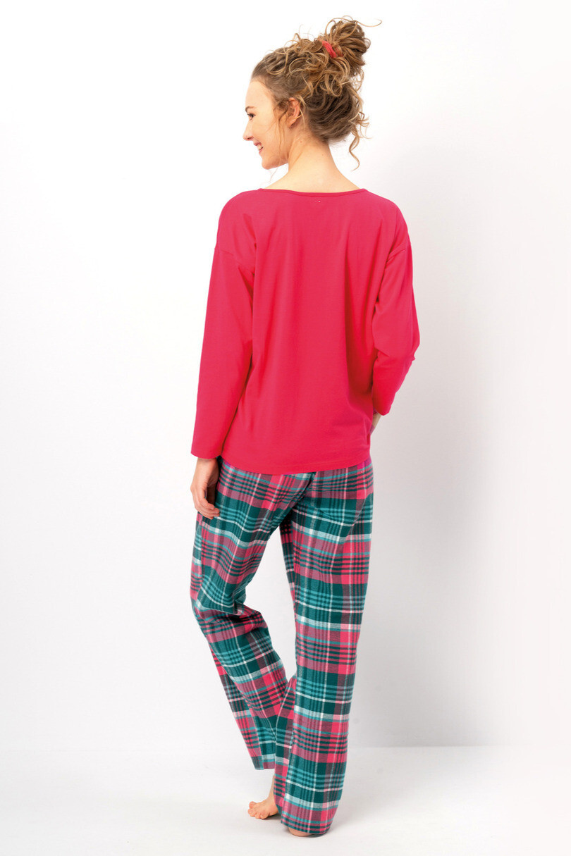DÁMSKE PYŽAMO LNS 420 B25 MALINOVĚ ZELENÁ XL