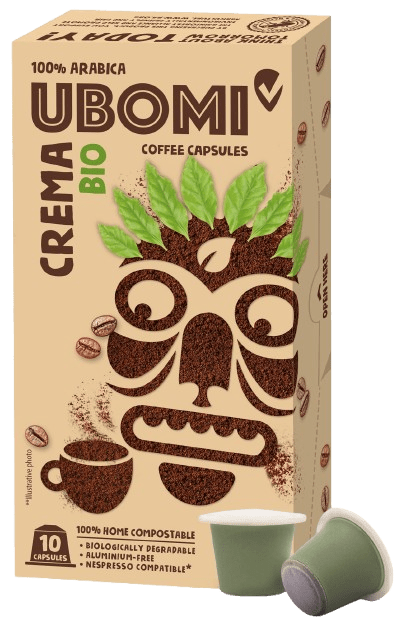 UBOMI BIO Caffe Crema 100% Arabica RFA kávové kapsule 10 ks